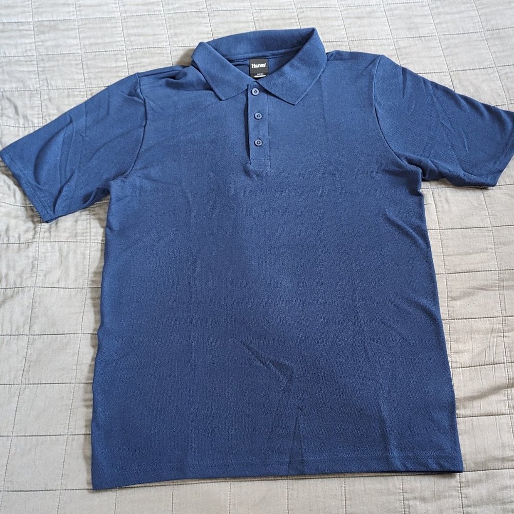 Navy Hanes X-Temp Polo
